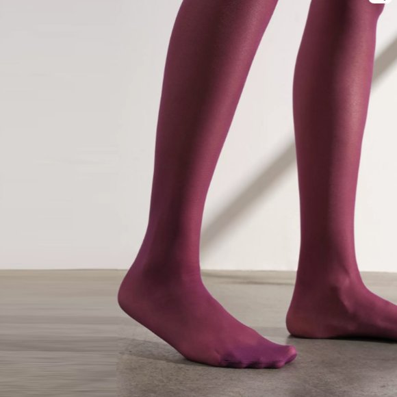 FREE PEOPLE Backstage Sheer Tights Plum Purple NWT - Picture 1 of 4